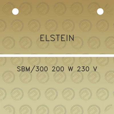 elstein-sbm300-200-w-230-v