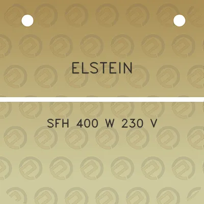 elstein-sfh-400-w-230-v