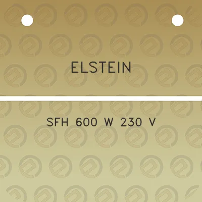 elstein-sfh-600-w-230-v