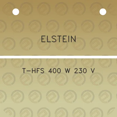 elstein-t-hfs-400-w-230-v