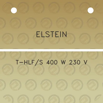 elstein-t-hlfs-400-w-230-v