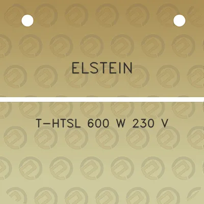 elstein-t-htsl-600-w-230-v