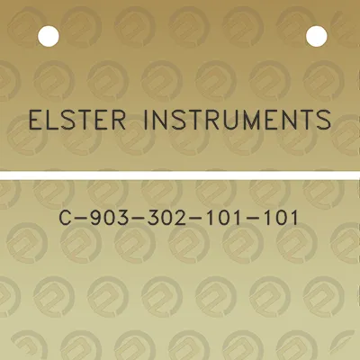 elster-instruments-c-903-302-101-101