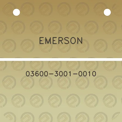 emerson-03600-3001-0010