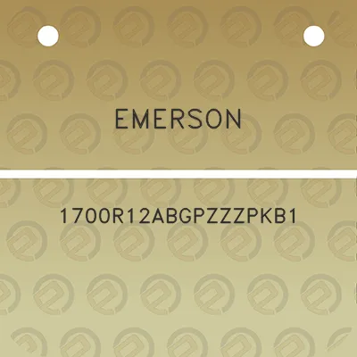 emerson-1700r12abgpzzzpkb1