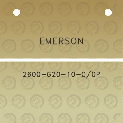 emerson-2600-g20-10-00p