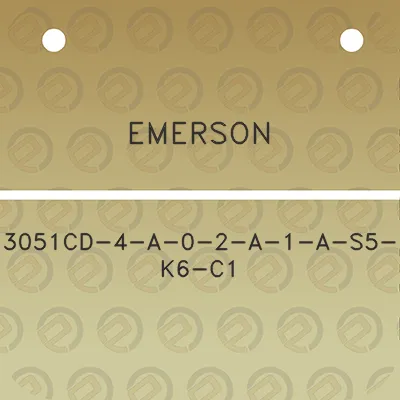 emerson-3051cd-4-a-0-2-a-1-a-s5-k6-c1