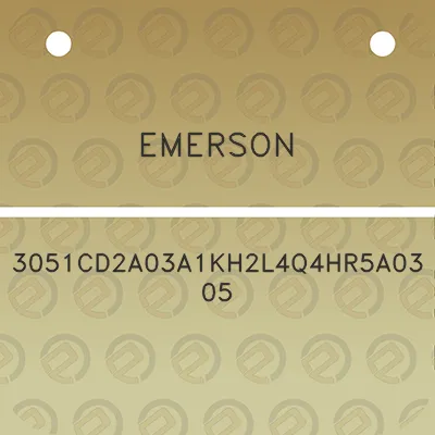 emerson-3051cd2a03a1kh2l4q4hr5a0305