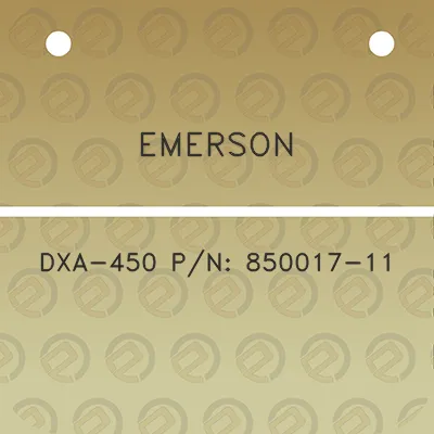 emerson-dxa-450-pn-850017-11