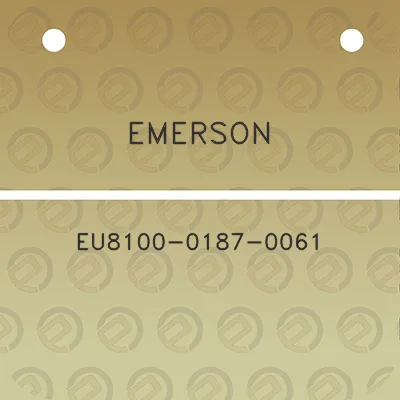 emerson-eu8100-0187-0061