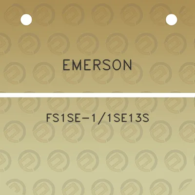 emerson-fs1se-11se13s