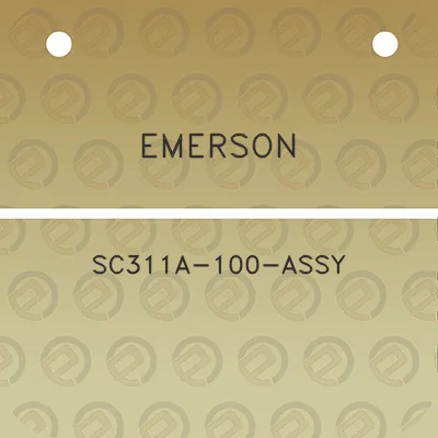 emerson-sc311a-100-assy