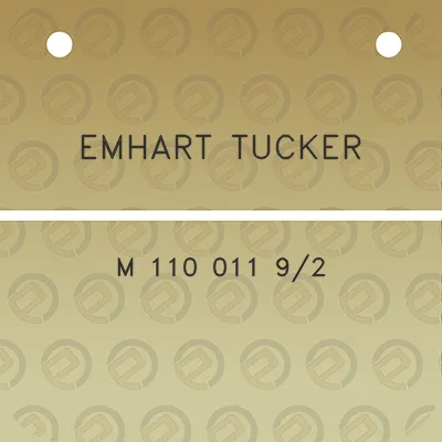 emhart-tucker-m-110-011-92