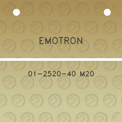 emotron-01-2520-40-m20