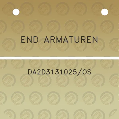 end-armaturen-da2d3131025os