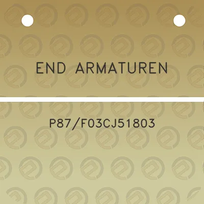 end-armaturen-p87f03cj51803