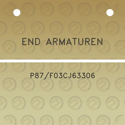 end-armaturen-p87f03cj63306