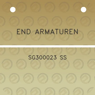 end-armaturen-sg300023-ss