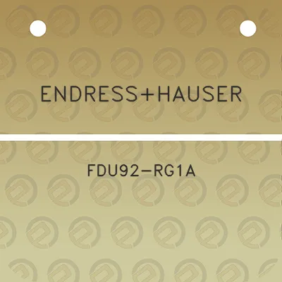 endresshauser-fdu92-rg1a