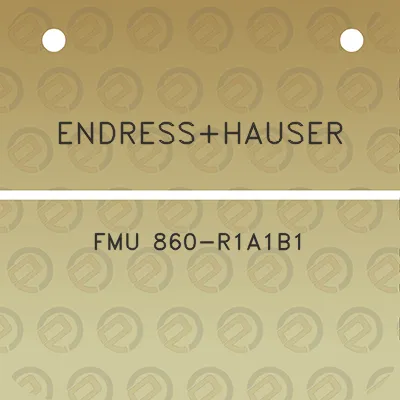 endresshauser-fmu-860-r1a1b1