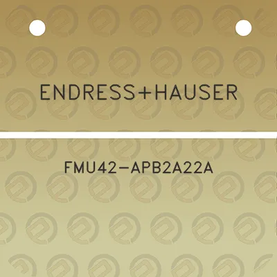 endresshauser-fmu42-apb2a22a