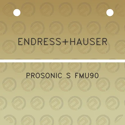 endresshauser-prosonic-s-fmu90