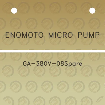 enomoto-micro-pump-ga-380v-08spare