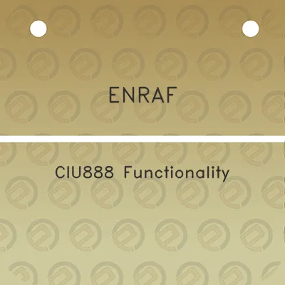 enraf-ciu888-functionality