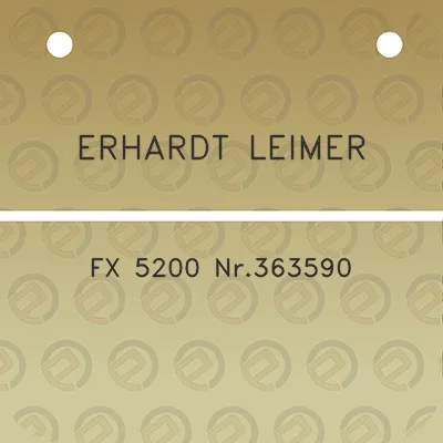 erhardt-leimer-fx-5200-nr363590