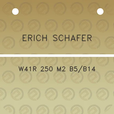 erich-schafer-w41r-250-m2-b5b14