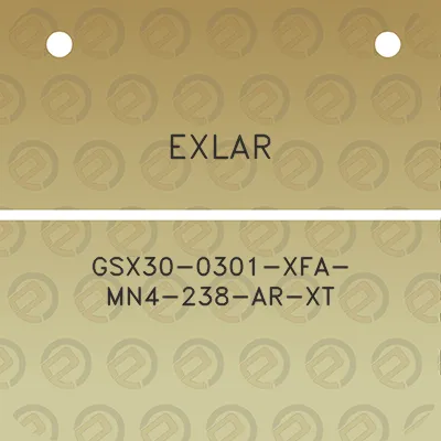 exlar-gsx30-0301-xfa-mn4-238-ar-xt