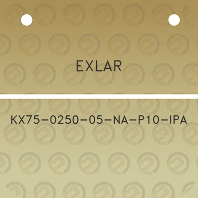 exlar-kx75-0250-05-na-p10-ipa