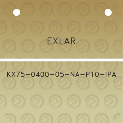 exlar-kx75-0400-05-na-p10-ipa