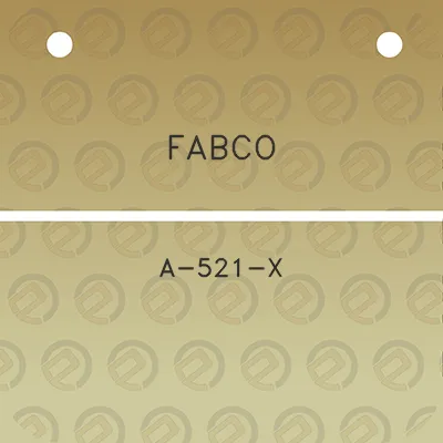 fabco-a-521-x