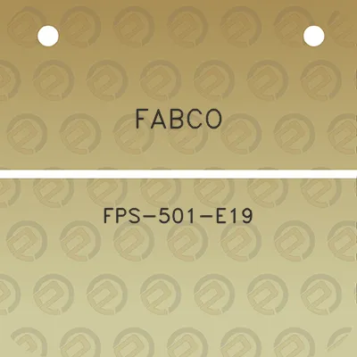 fabco-fps-501-e19