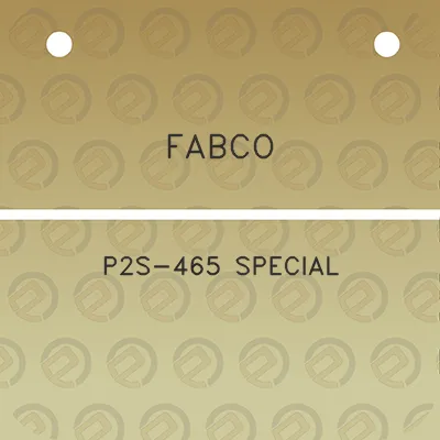 fabco-p2s-465-special