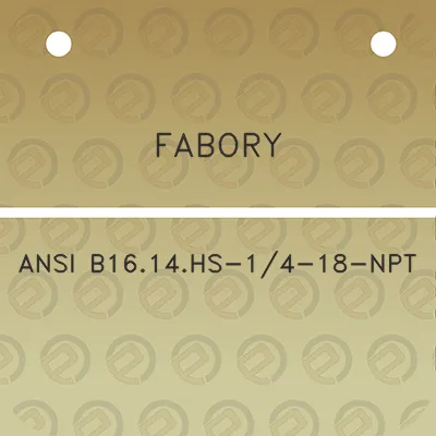 fabory-ansi-b1614hs-14-18-npt