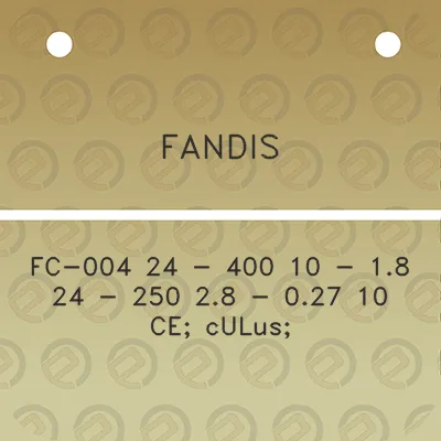 fandis-fc-004-24-400-10-18-24-250-28-027-10-ce-culus