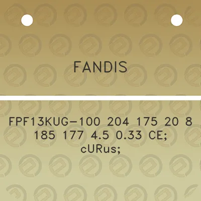 fandis-fpf13kug-100-204-175-20-8-185-177-45-033-ce-curus