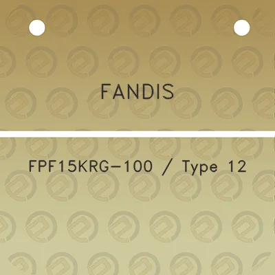 fandis-fpf15krg-100-type-12