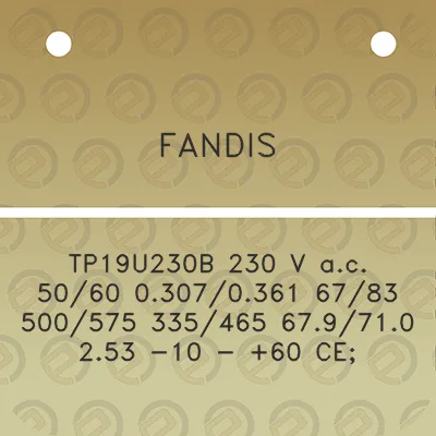 fandis-tp19u230b-230-v-ac-5060-03070361-6783-500575-335465-679710-253-10-60-ce