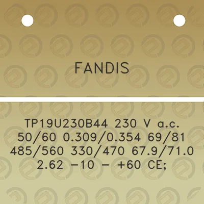 fandis-tp19u230b44-230-v-ac-5060-03090354-6981-485560-330470-679710-262-10-60-ce