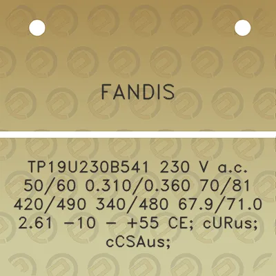 fandis-tp19u230b541-230-v-ac-5060-03100360-7081-420490-340480-679710-261-10-55-ce-curus-ccsaus