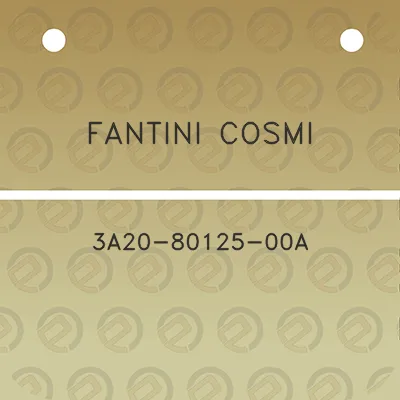 fantini-cosmi-3a20-80125-00a