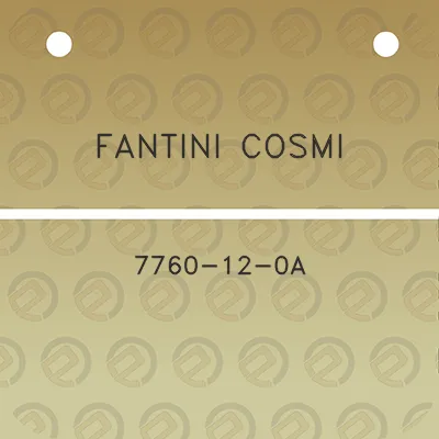 fantini-cosmi-7760-12-0a