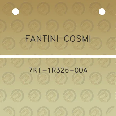 fantini-cosmi-7k1-1r326-00a