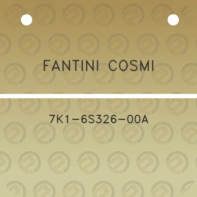 fantini-cosmi-7k1-6s326-00a