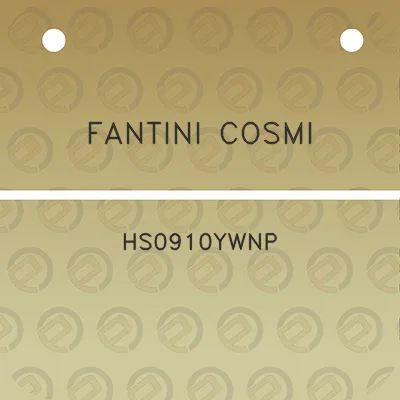 fantini-cosmi-hs0910ywnp