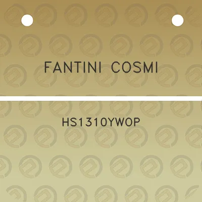 fantini-cosmi-hs1310ywop