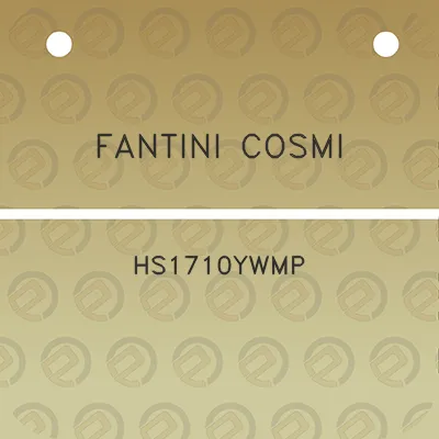 fantini-cosmi-hs1710ywmp